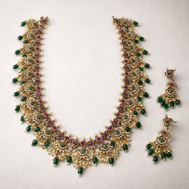 Long Antique Necklace Set
