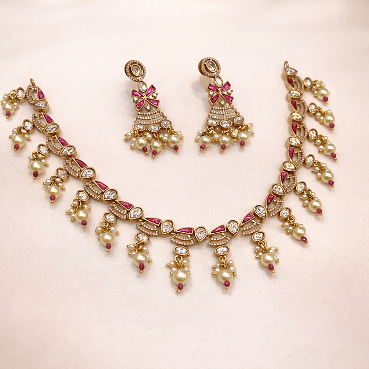 Kundan Polki Necklace Set