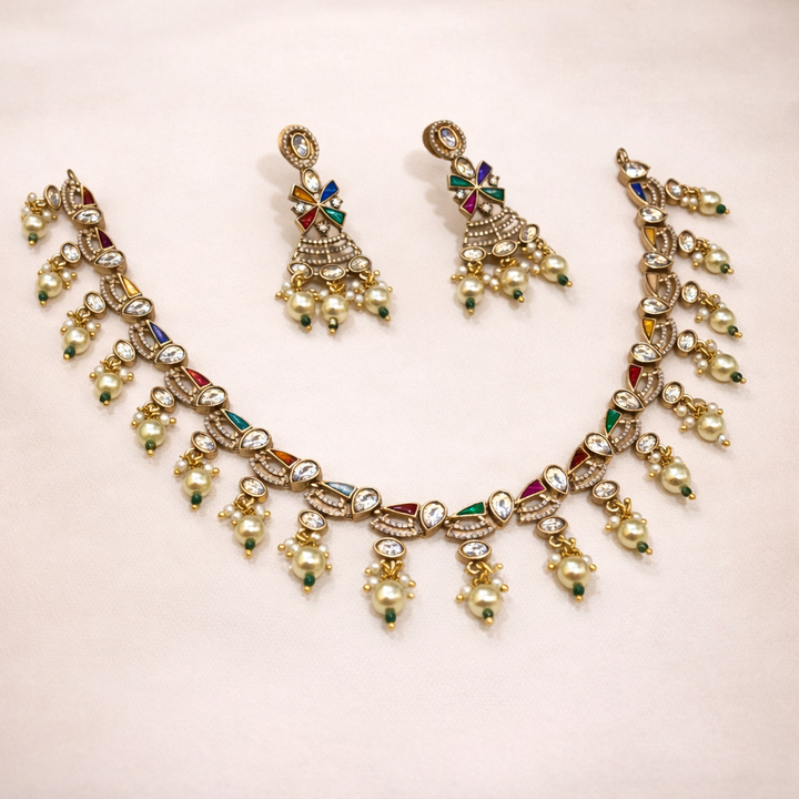 Kundan Polki Necklace Set
