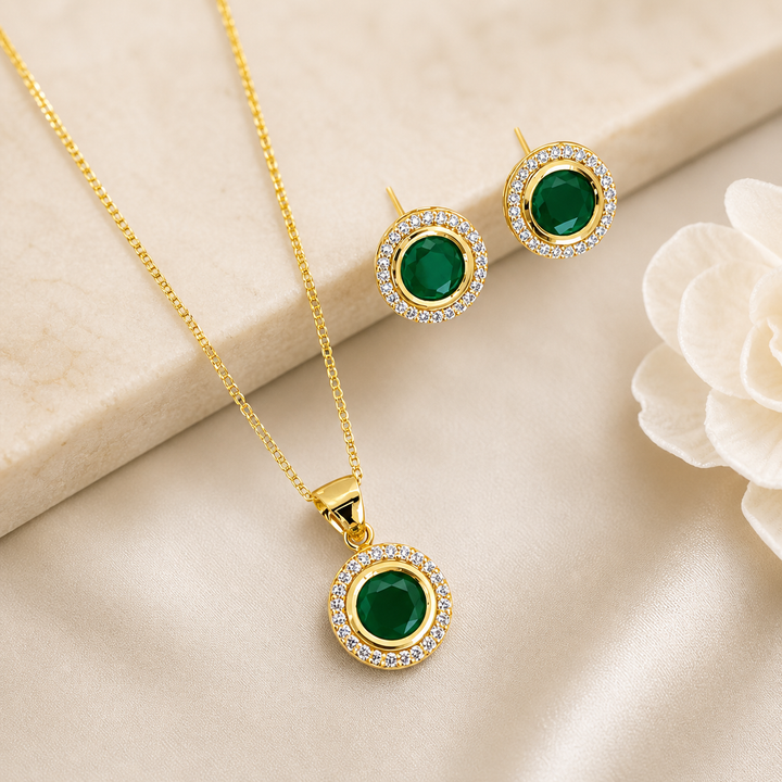 Round Design Kundan polki pendant set