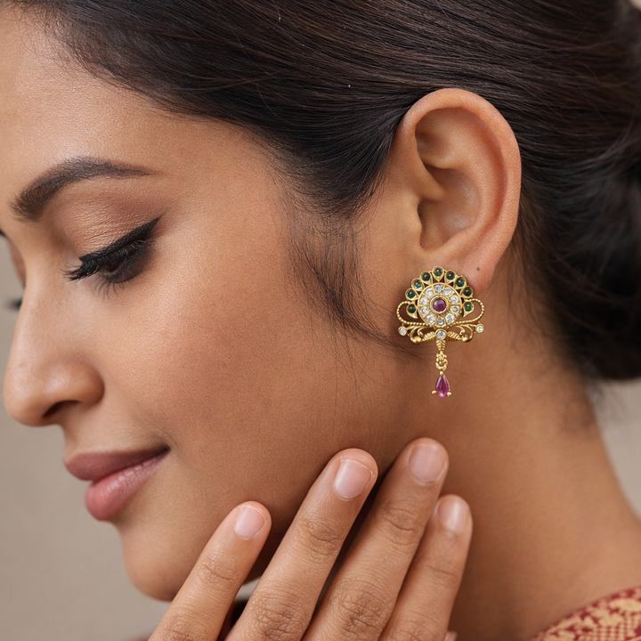 Antique Polish Peardrop Studs