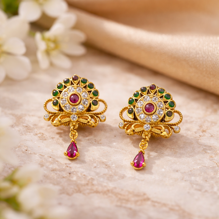 Antique Polish Peardrop Studs