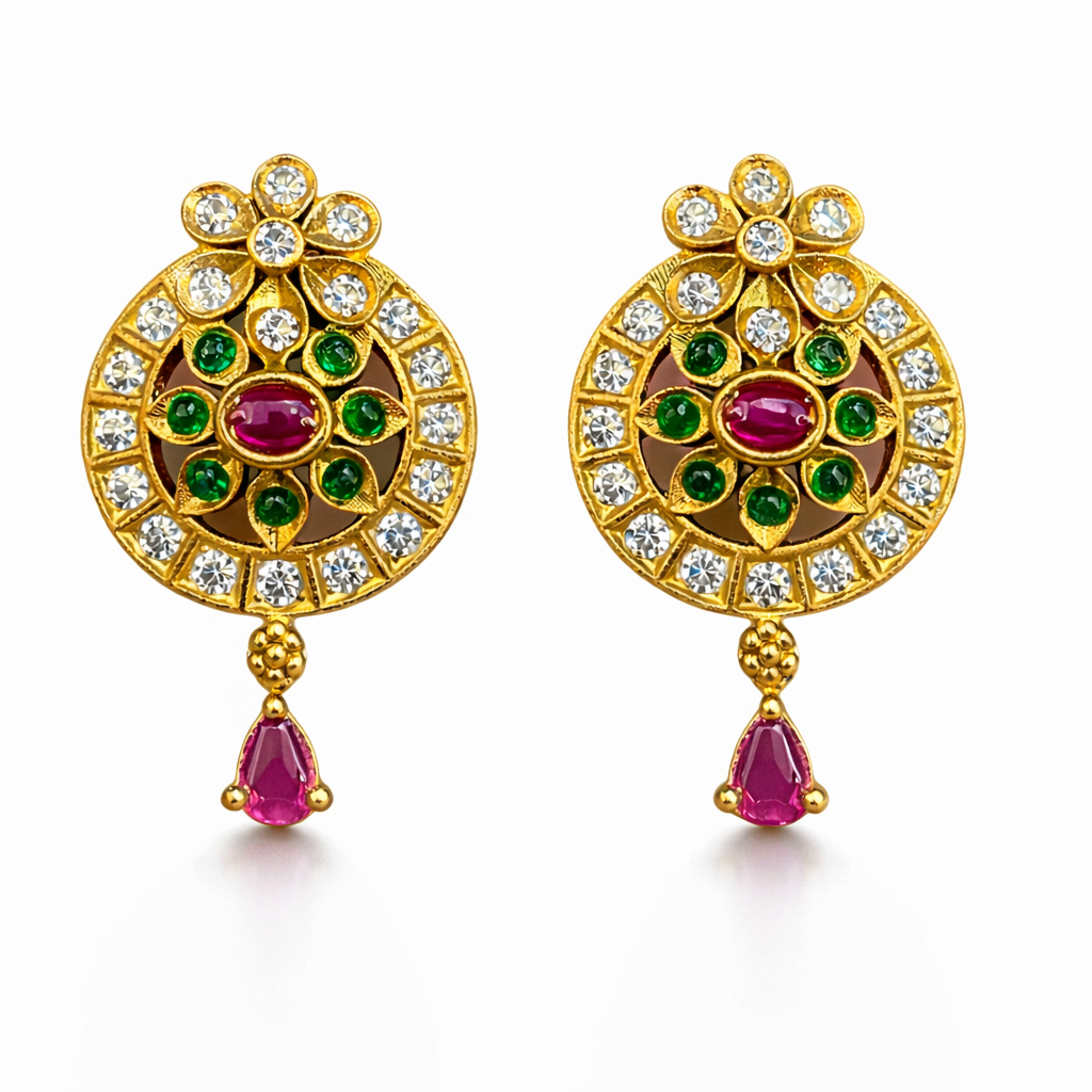 Flower Designer Stud Earrings