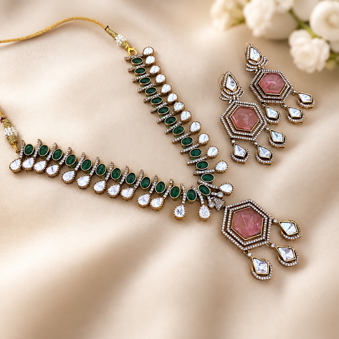 Bridal Kundan Polki Necklace Set