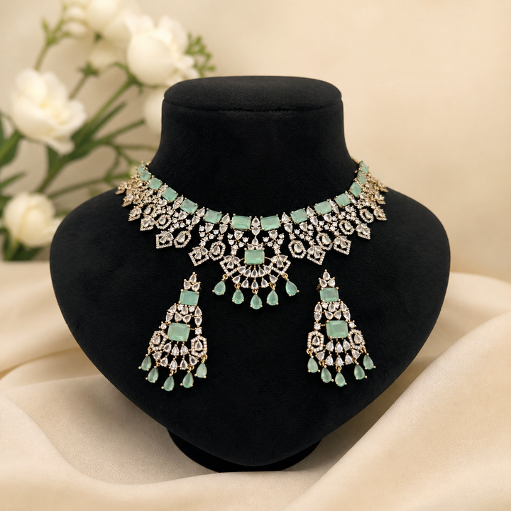 Gold Plated Zircon Necklace Set