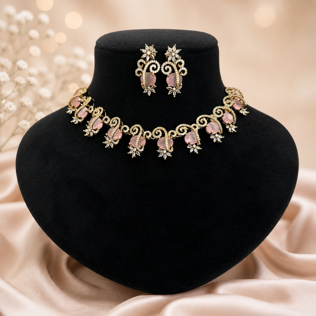 Traditional Zircon Necklace Set