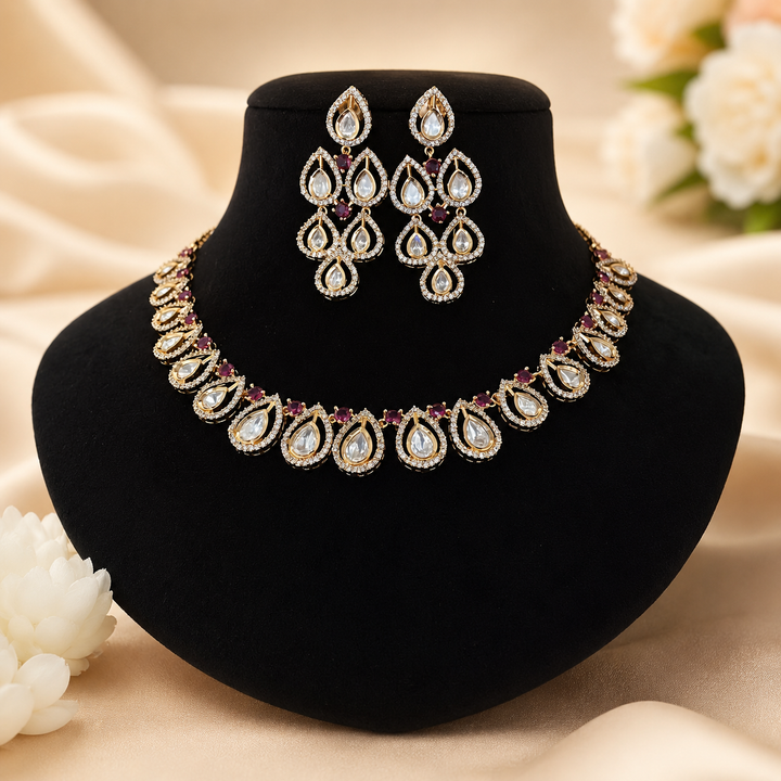 Kundan Polki Necklace Set