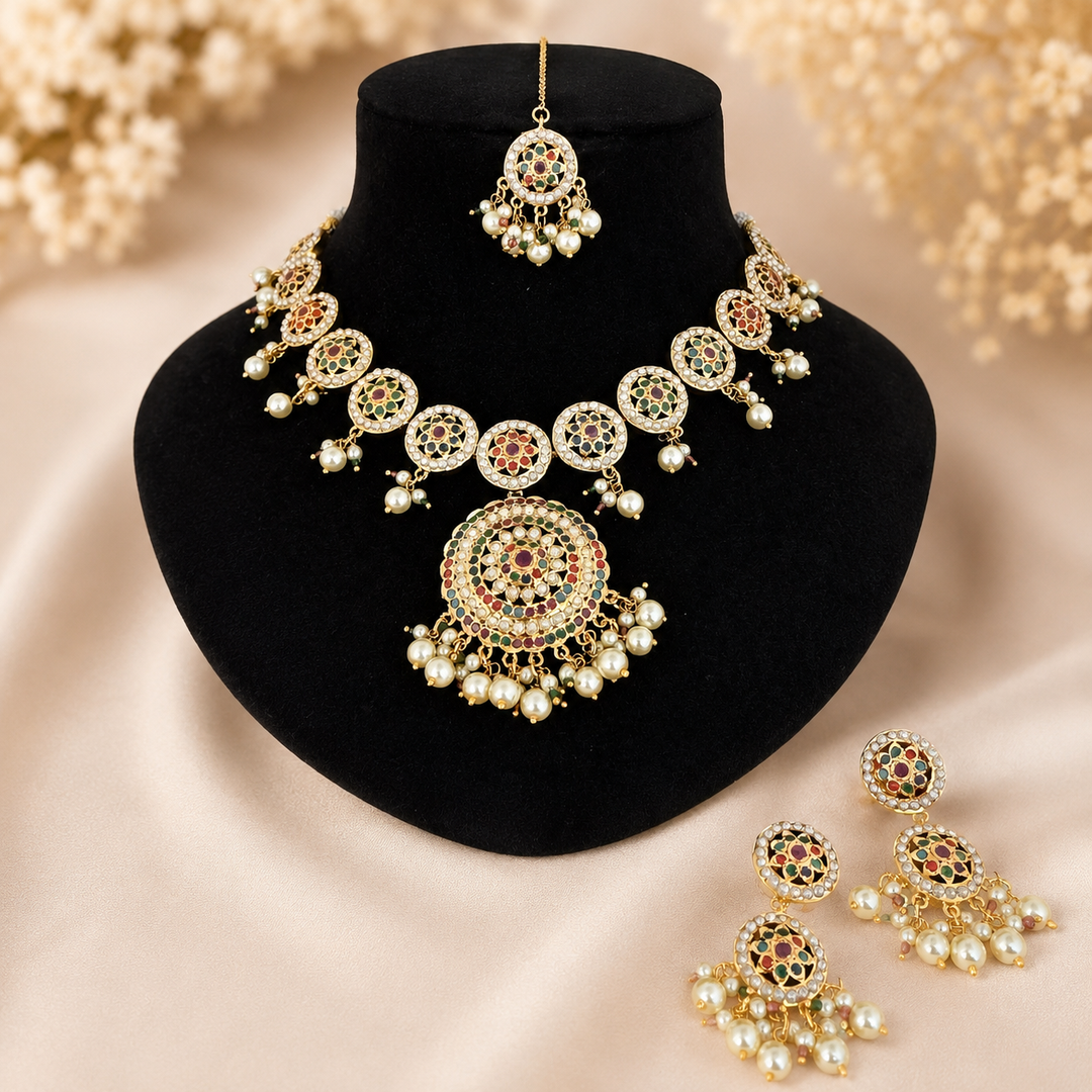 Designer Jadaau Necklace Set