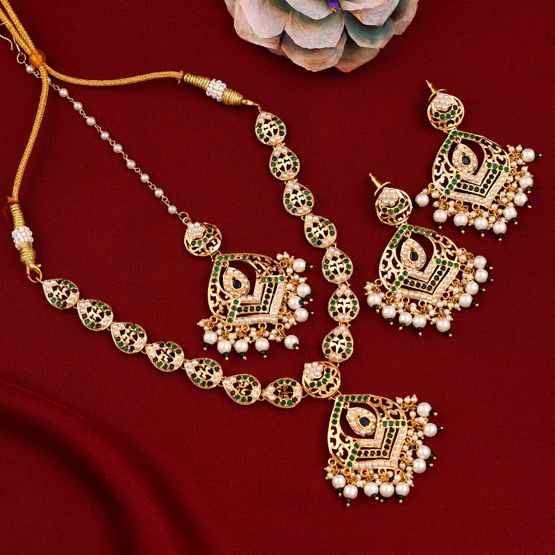 Jadaau Pearl Necklace Set