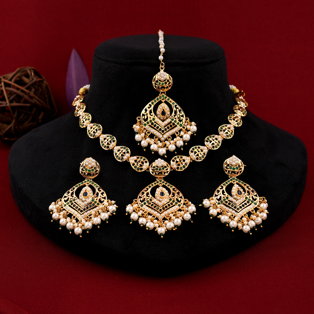 Jadaau Pearl Necklace Set