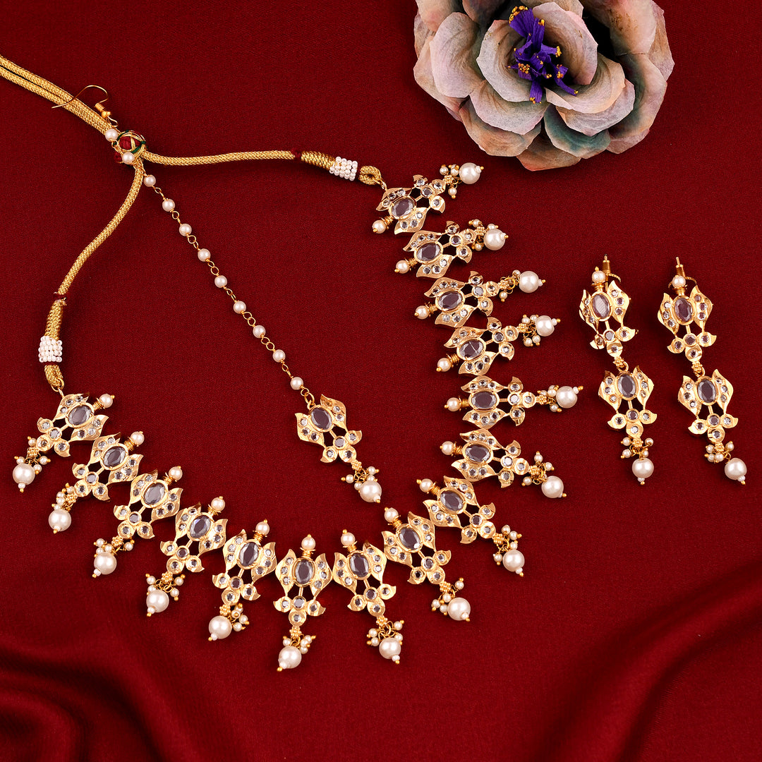 Full Polki Jadaau Necklace Set