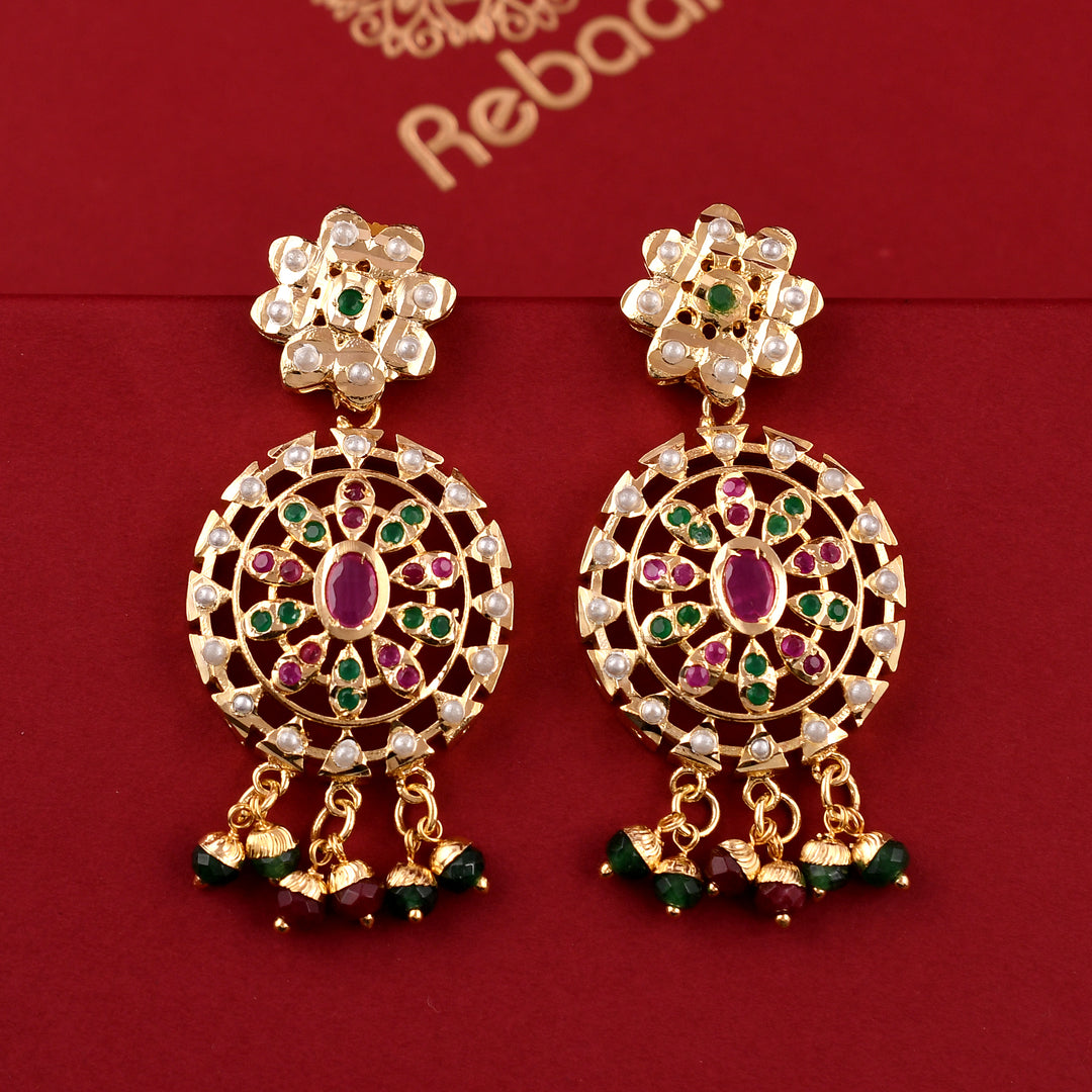 Designer Gold Plated Jadaau Necklace Set