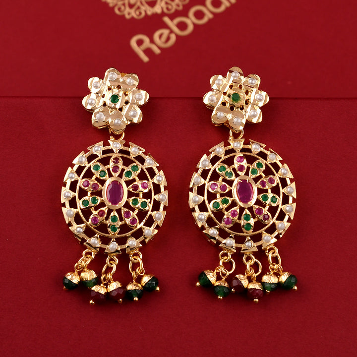 Designer Gold Plated Jadaau Necklace Set