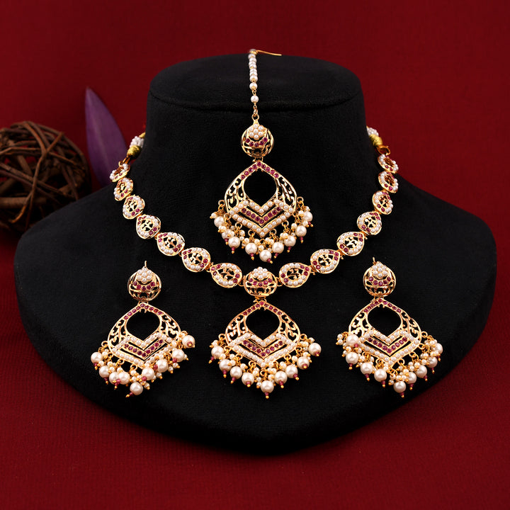 Jadaau Pearl Necklace Set