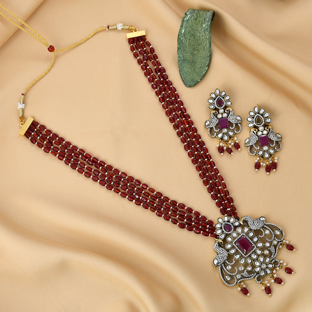 Peacock Victorian Pendant Set