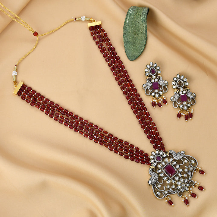 Peacock Victorian Pendant Set