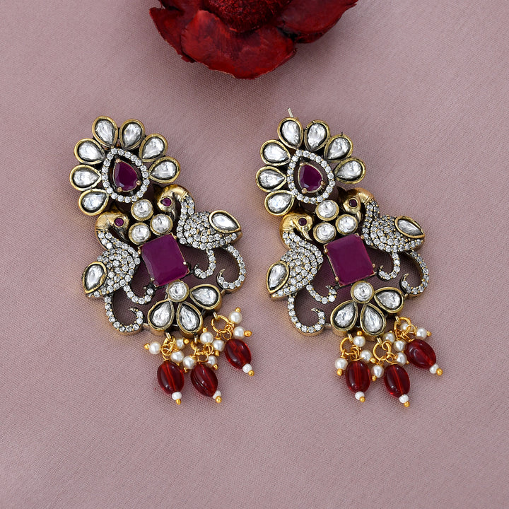 Peacock Victorian Pendant Set