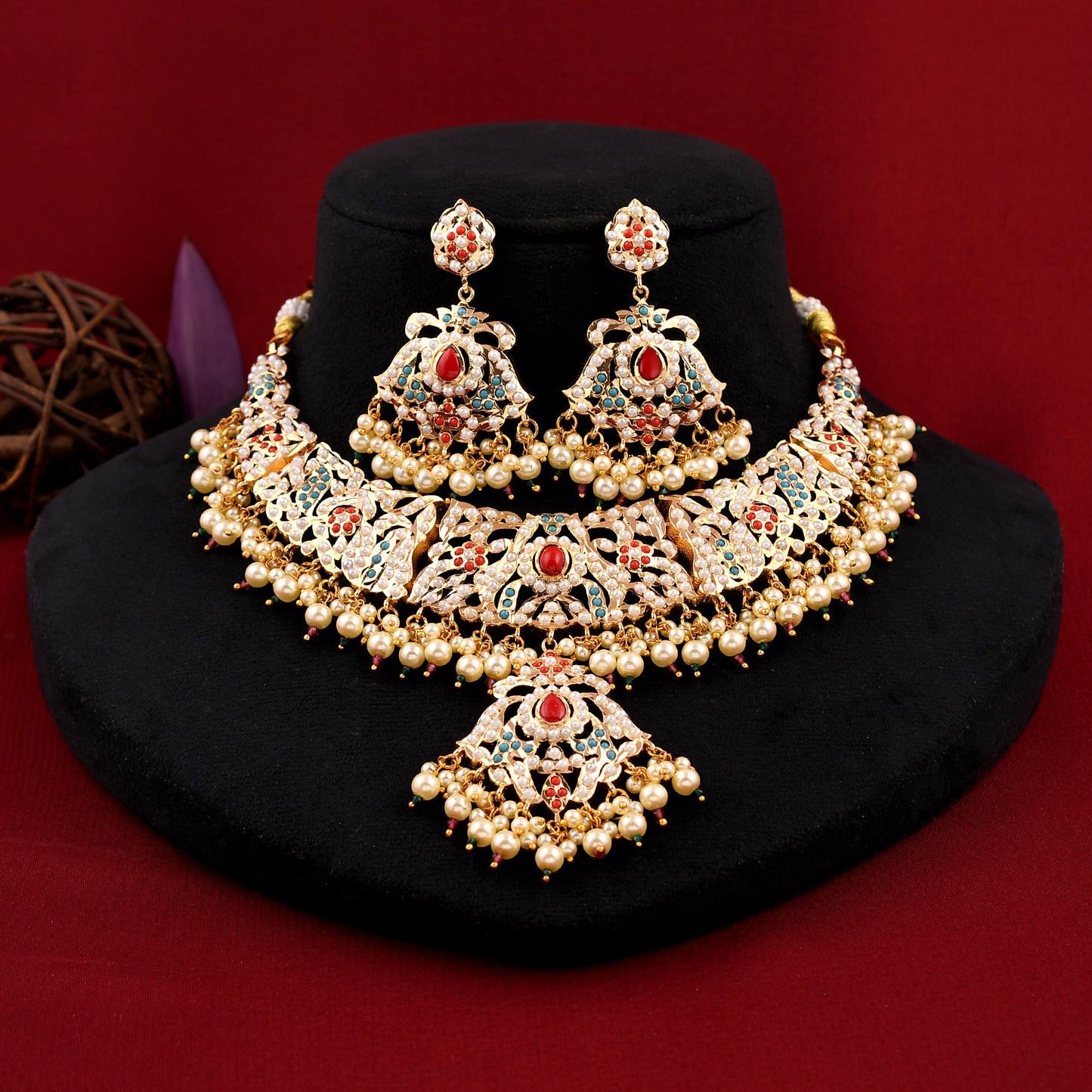 Designer Jadaau Necklace Set