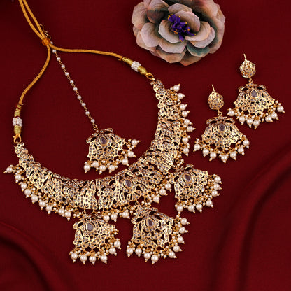 Jadaau Polki Necklace Set