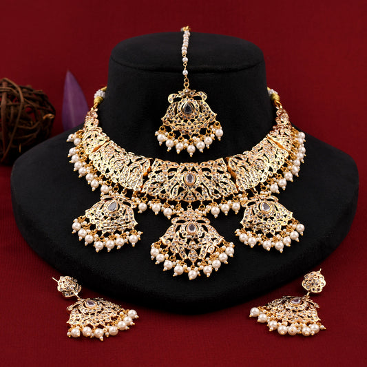 Jadaau Polki Necklace Set