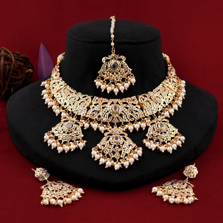 Jadaau Polki Necklace Set