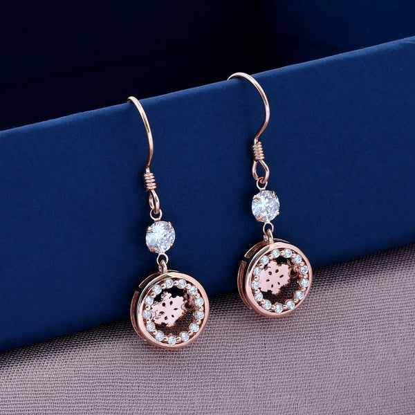 Round flower Design 925 Sterling Silver Earring