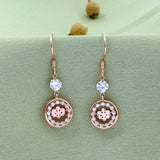 Round flower Design 925 Sterling Silver Earring