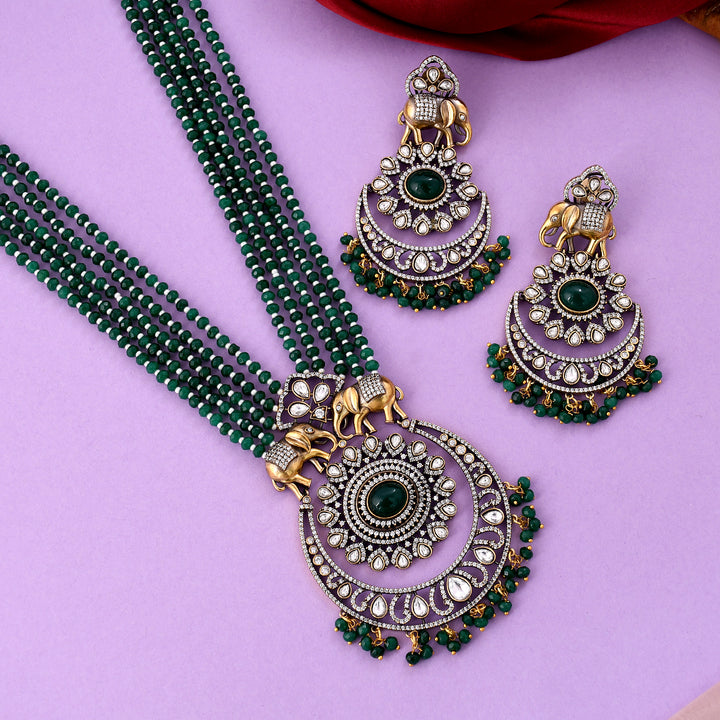 Traditional Elephant Victorian Pendant Set