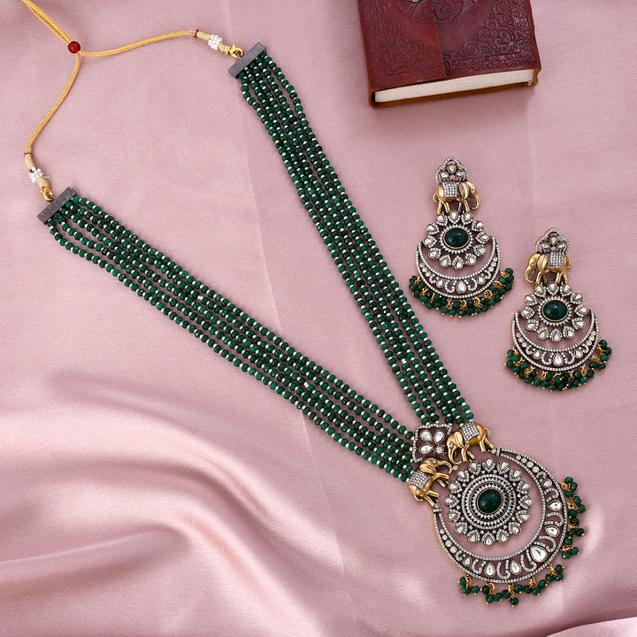 Traditional Elephant Victorian Pendant Set