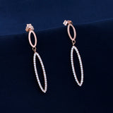 Oval Zircon Design 925 Sterling Silver Earring