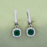 Cushion Shape 925 Sterling Silver Earring