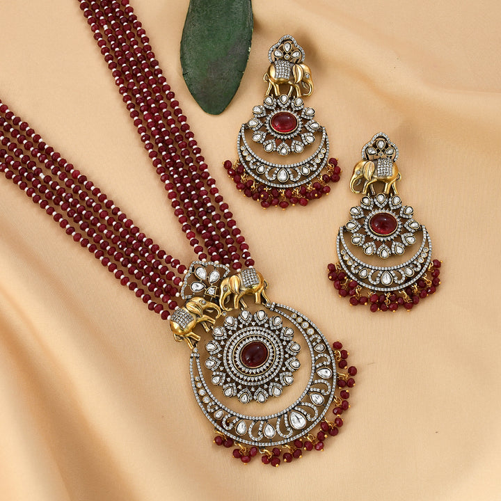 Traditional Elephant Victorian Pendant Set