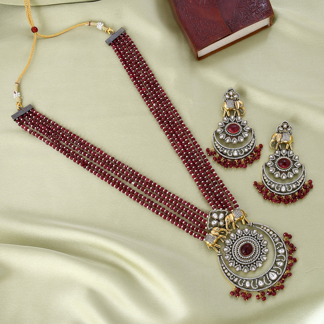 Traditional Elephant Victorian Pendant Set