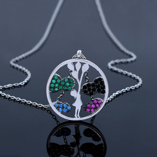 Joyful Girl Design 925 Sterling Silver Pendant