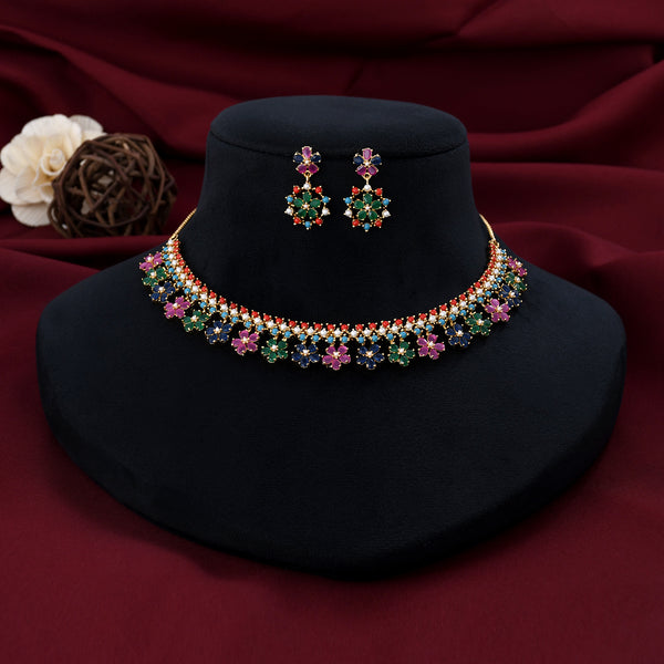 Beautiful Navaratna Necklace Set