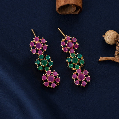 Designer Red-Green Necklace Set