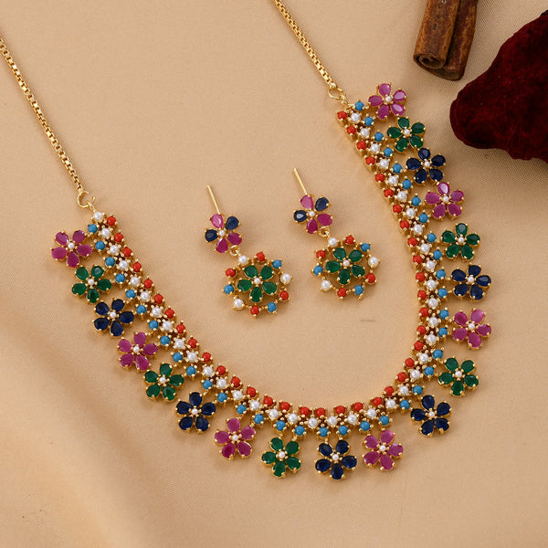Beautiful Navaratna Necklace Set