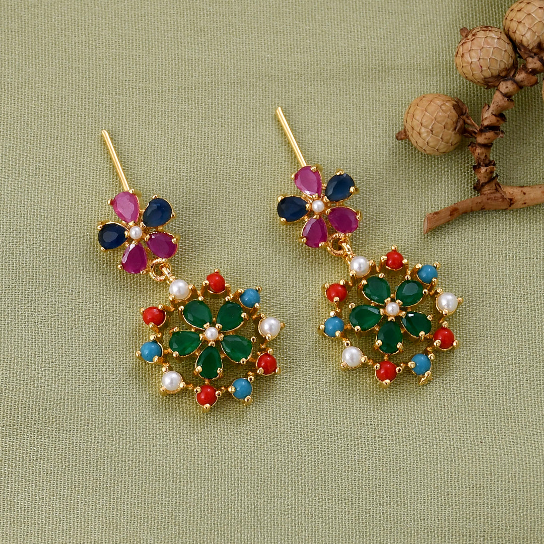 Beautiful Navaratna Necklace Set