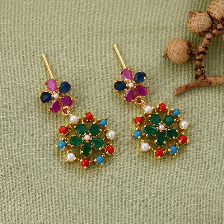 Beautiful Navaratna Necklace Set