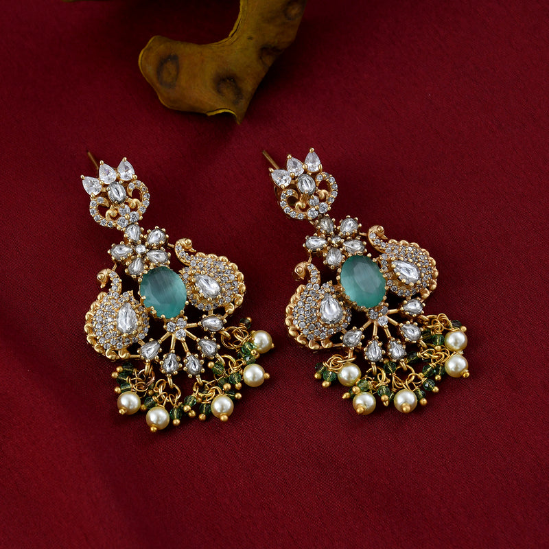 Maitreyi Diamond Polki Earrings With Teeka – AG'S