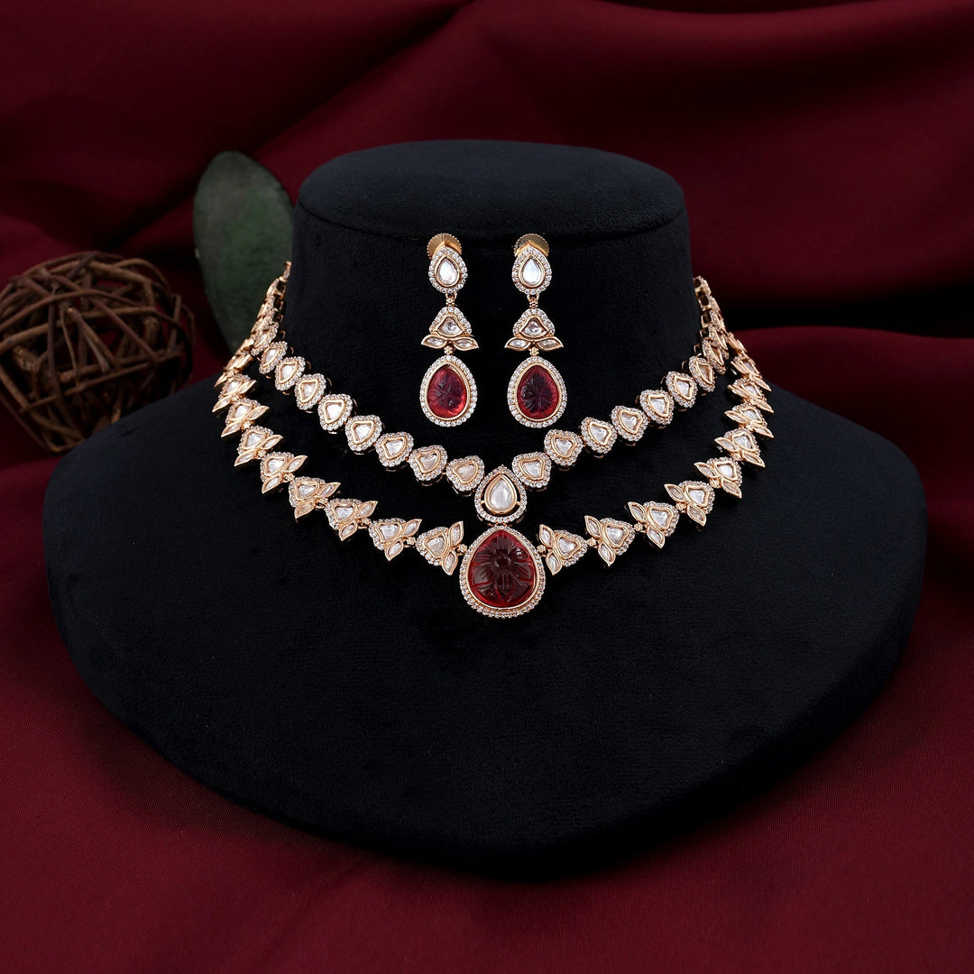 Royal Look  kundan Polki Necklace Set