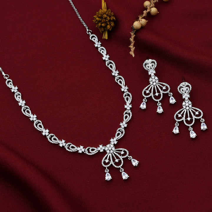 Elegant Zircon Necklace Set