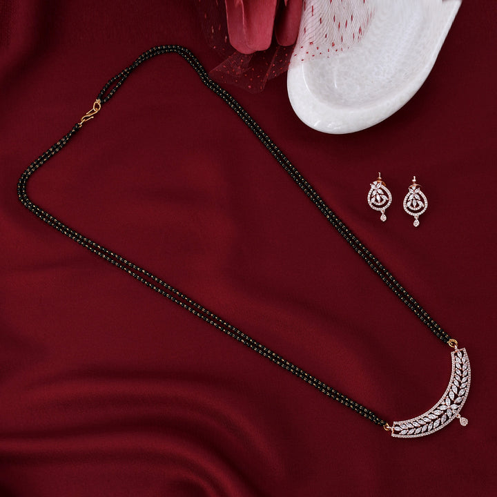 Leaf Style Diamond Mangalsutra