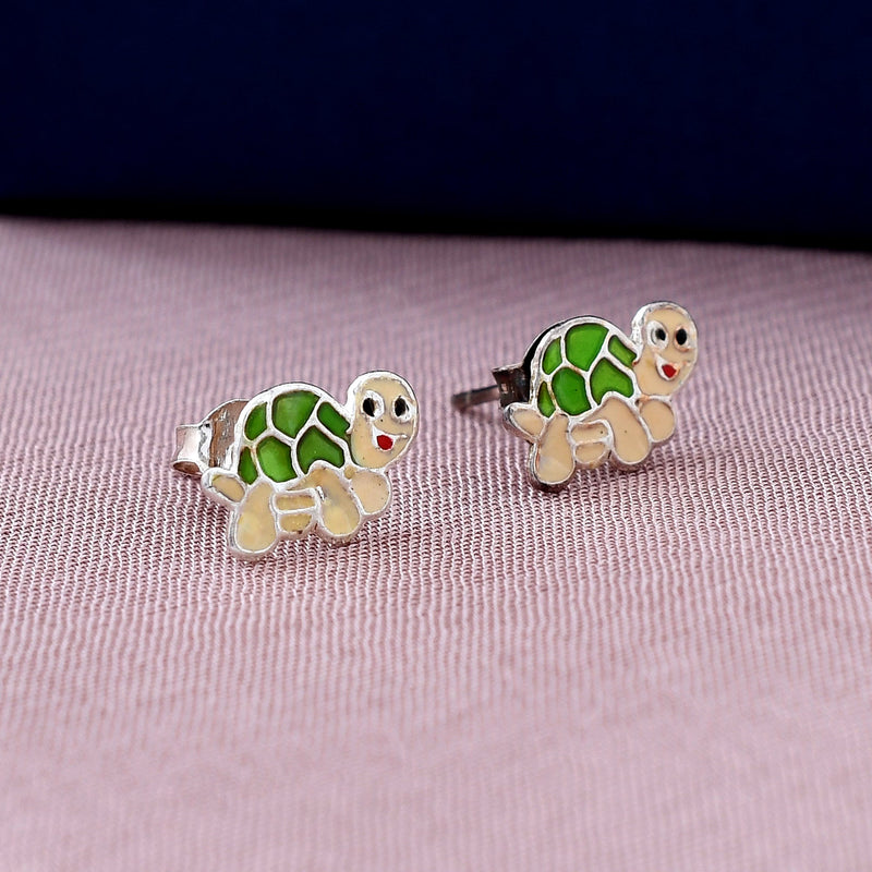 Tortoise Design 925 Sterling Silver Studs