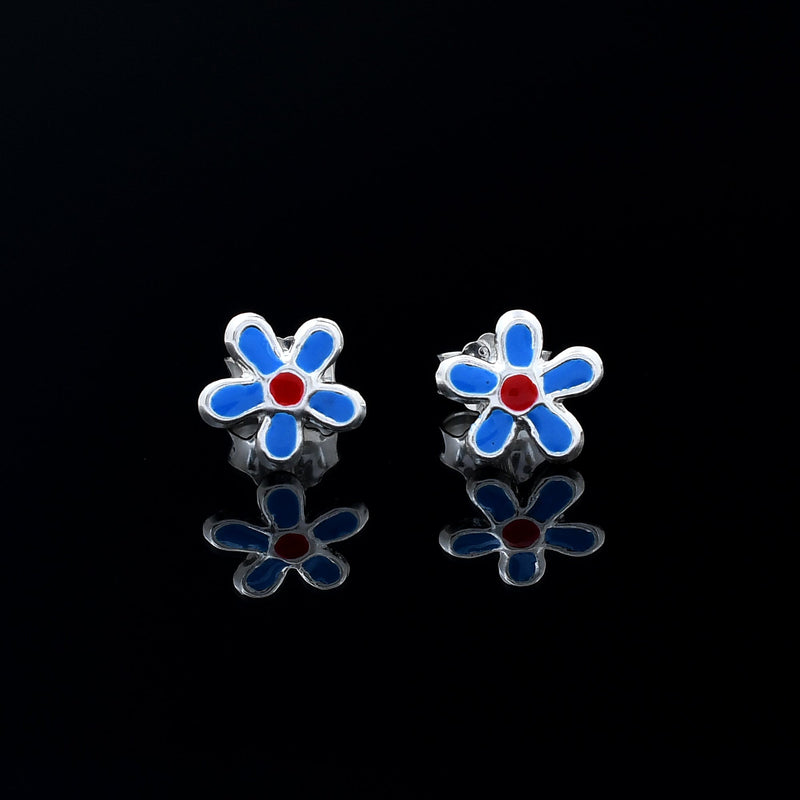 Flower Design 925 Sterling Silver Studs