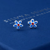 Flower Design 925 Sterling Silver Studs