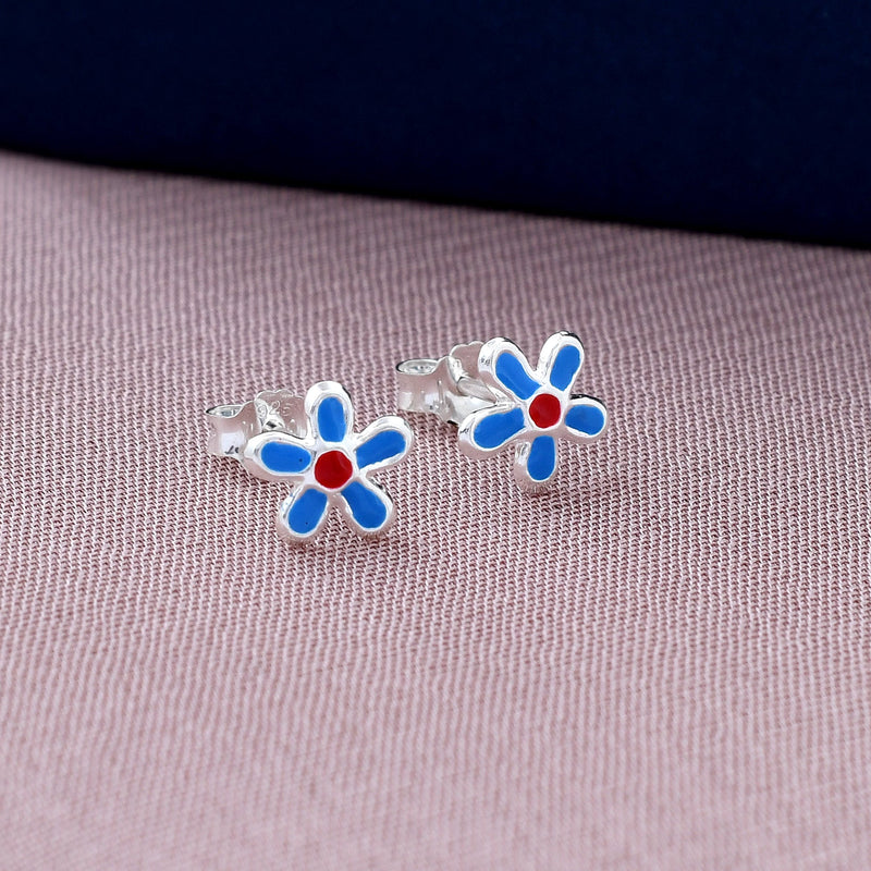 Flower Design 925 Sterling Silver Studs