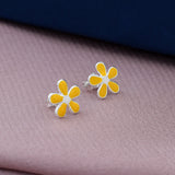 Flower Design 925 Sterling Silver Studs