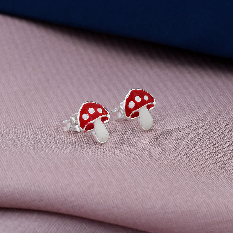 Mushroom design 925 Sterling Silver Studs