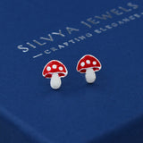 Mushroom design 925 Sterling Silver Studs